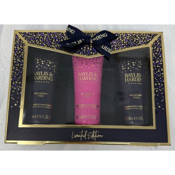 Baylis & Harding Mulberry Fizz Limited Edition Hand Cream Gift Set of Three - Picture 1 of 4